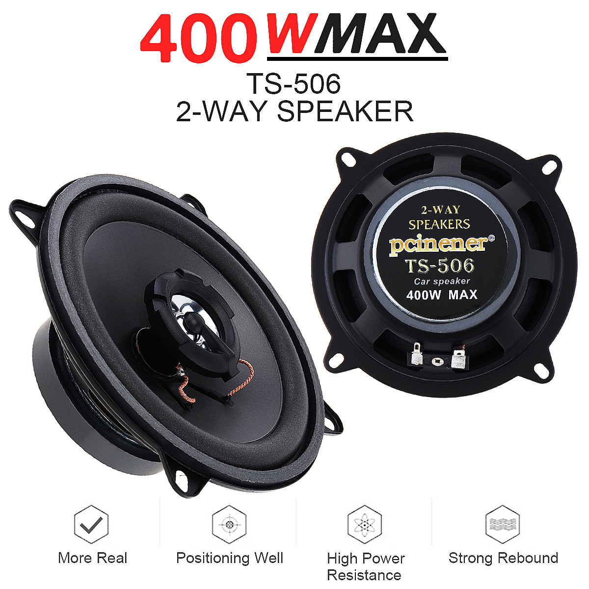 Car Accessories Sound System - 5 Inch 400W / 500W 2-Way