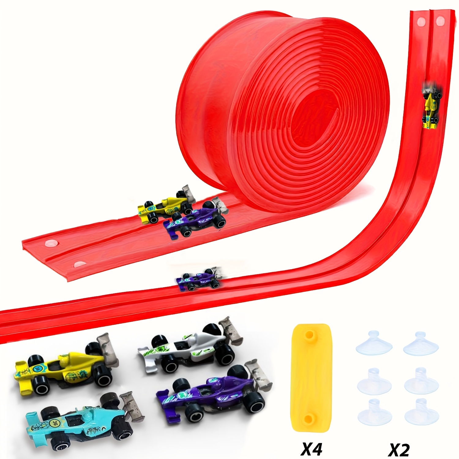Car Accessories For Boys - Flexible Bendable Race Track Toy 4m