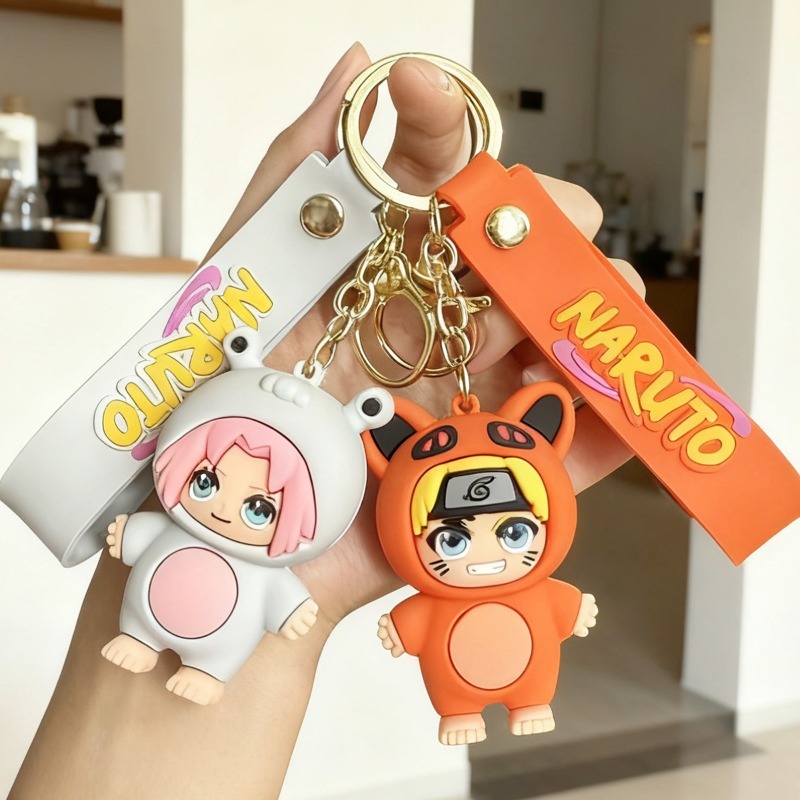 Car Accessories Parts - New Cartoon Naruto Q-version Keychain Anime
