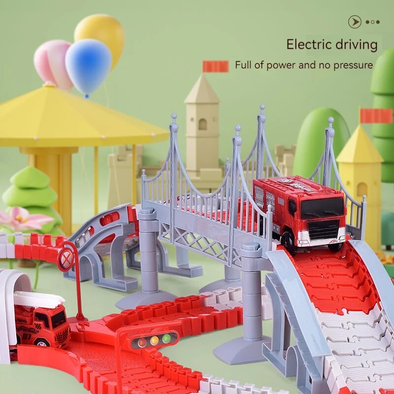 Fire Engine Track Assembling C - Car Accessories For Boys 评论和价格