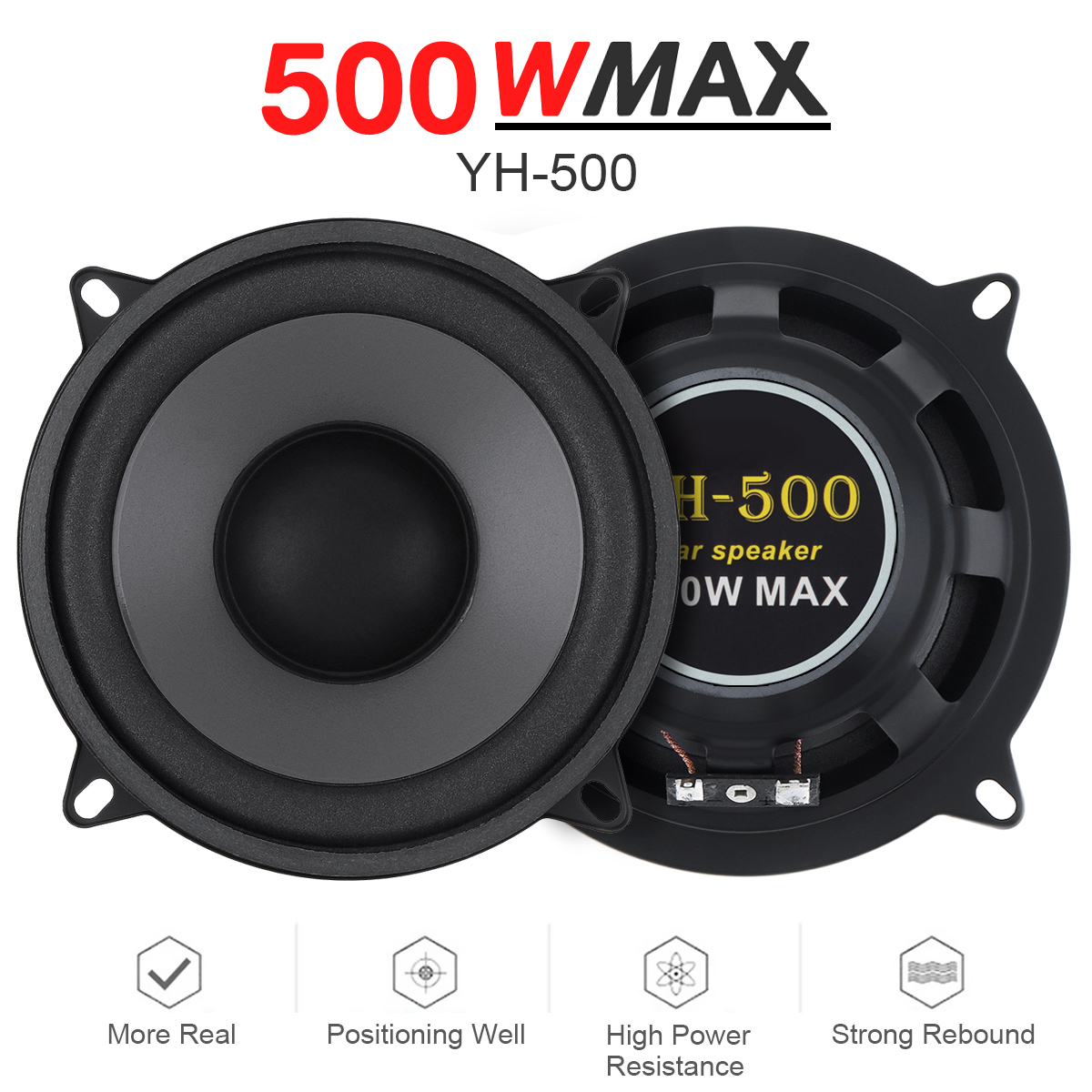 5 Inch 400W / 500W 2-Way Car H - Car Accessories Sound System 评论和价格