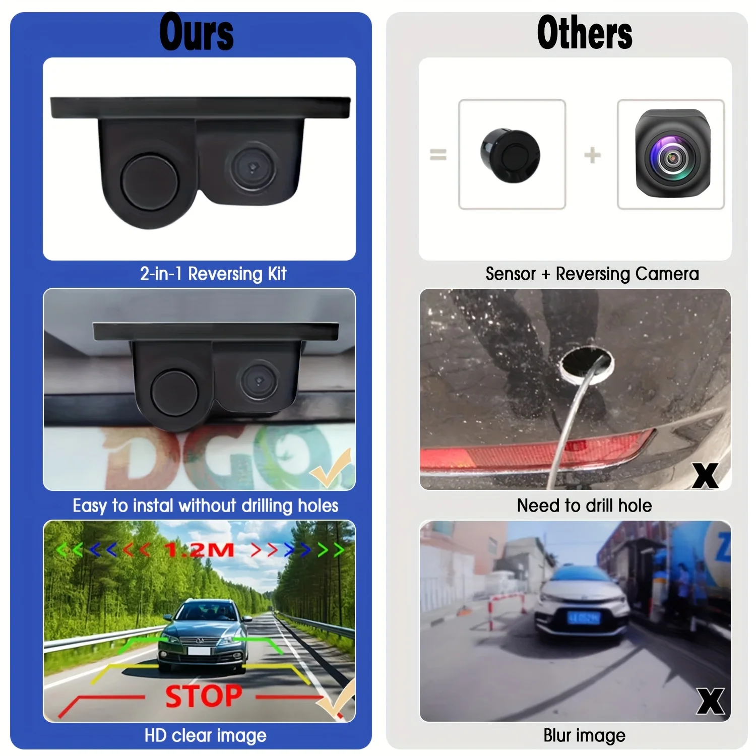 2-in-1 HD Backup Camera & Buzz - Car Accessories Sound System 评论和价格