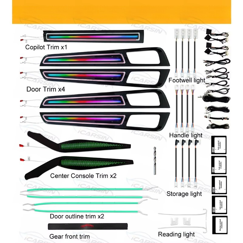 256 Color RGB Dynamic Symphony - Car Accessories Light 评论和价格