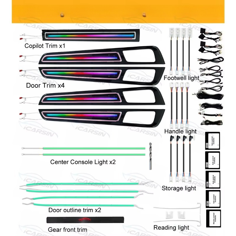256 Color RGB Dynamic Symphony - Car Accessories Light 评论和价格