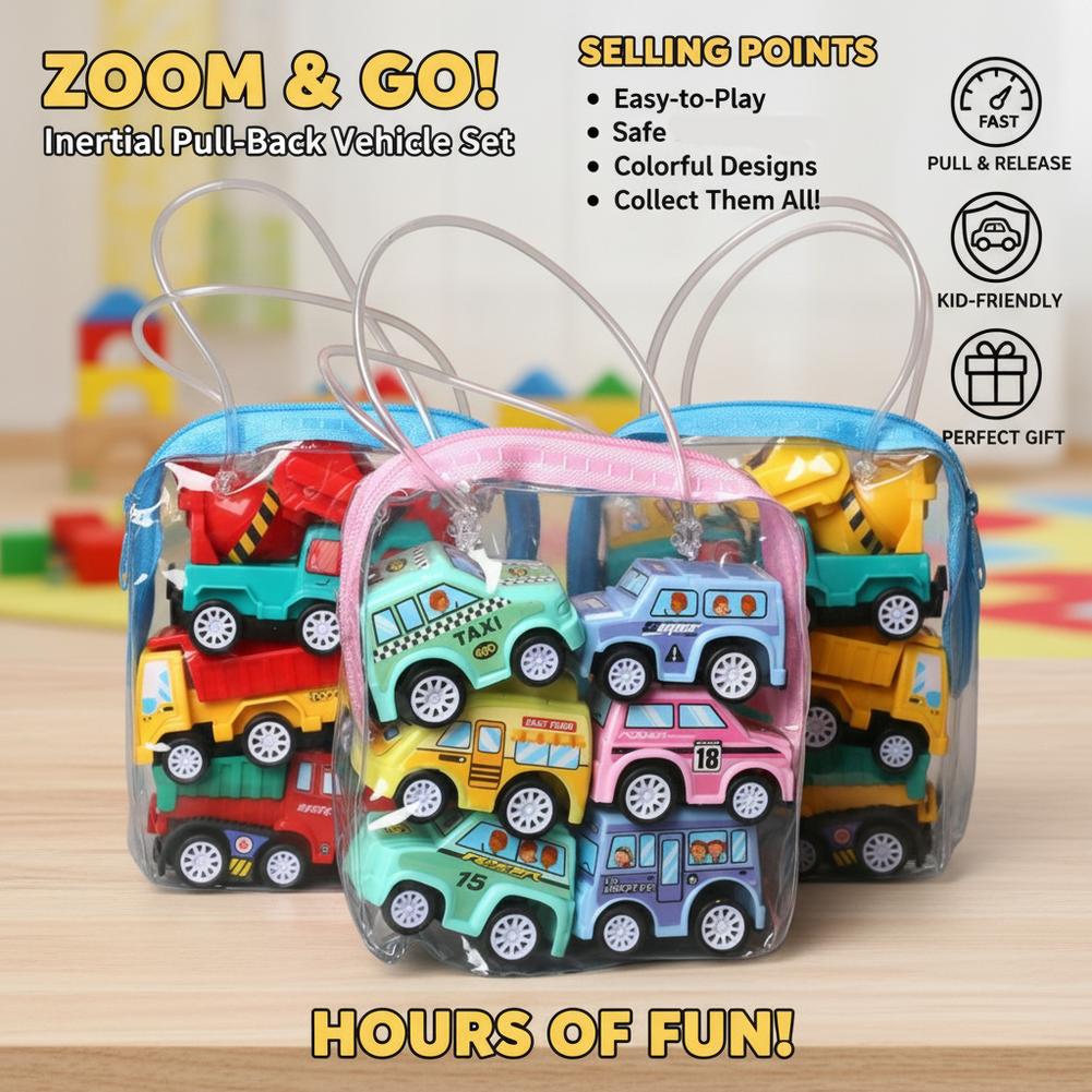 6pcs Car Model Toy Pull Back C - Car Accessories For Boys 评论和价格
