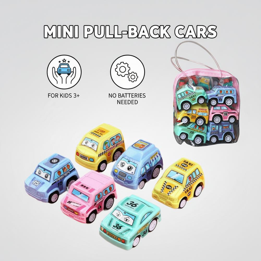 6pcs Car Model Toy Pull Back C - Car Accessories For Boys 评论和价格
