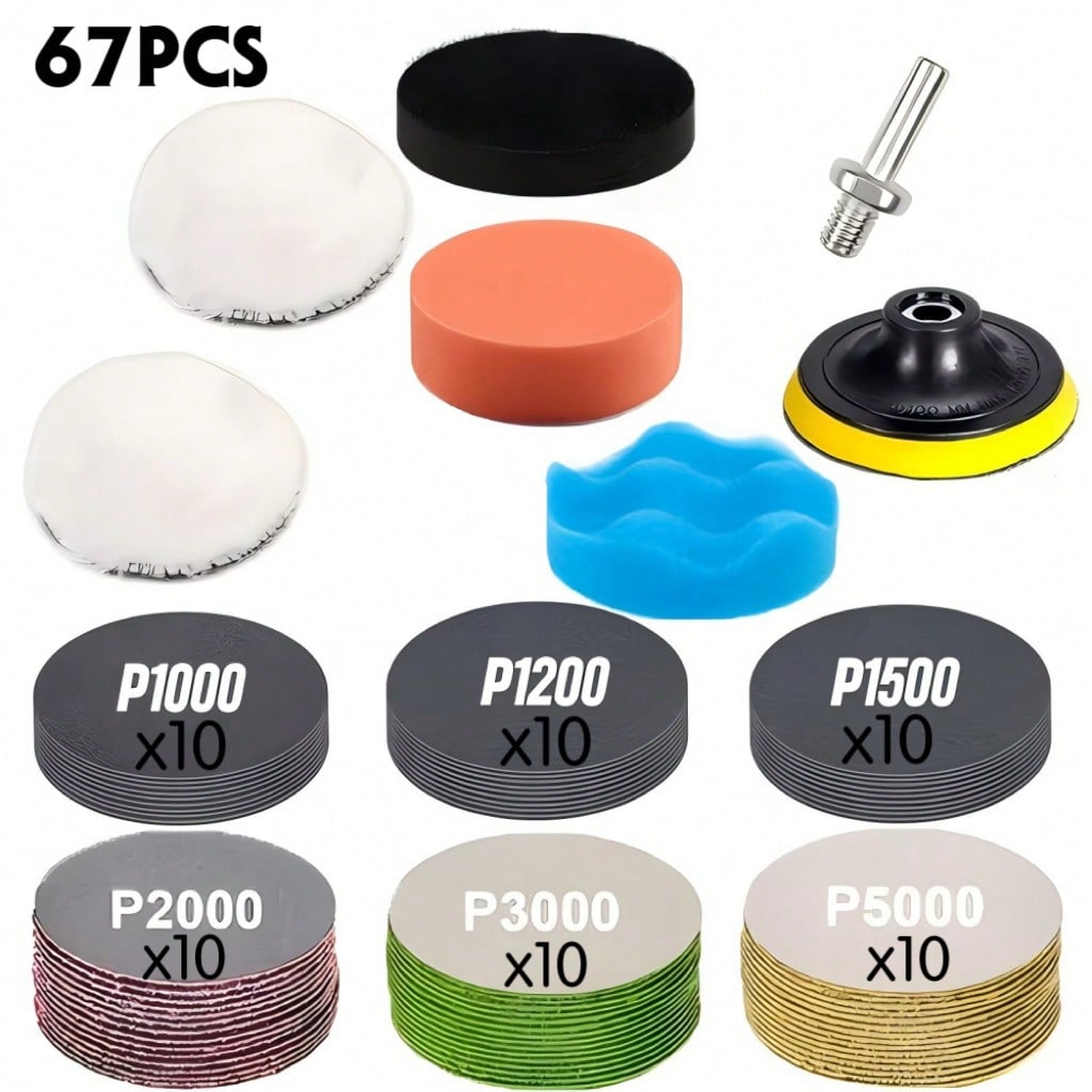 67pcs Car Repair Polishing Set - Car Wax Polishing Pad 评论和价格