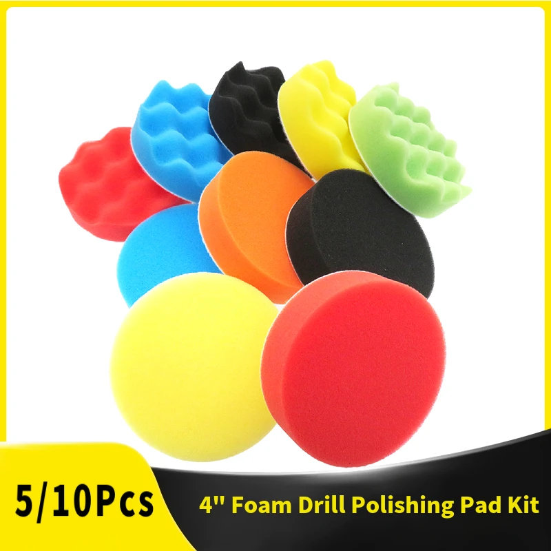 5/10 Pcs 4 Inch Foam Drill Pol - Car Wax Polishing Pad 评论和价格