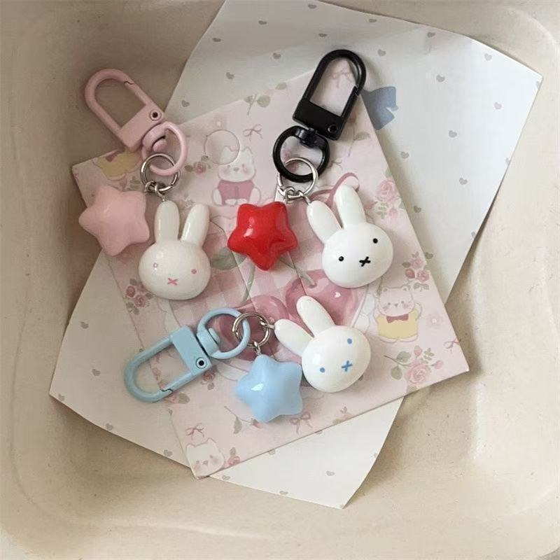 Kawaii Miffy Keychain Cute Rab - Car Accessories Parts 评论和价格