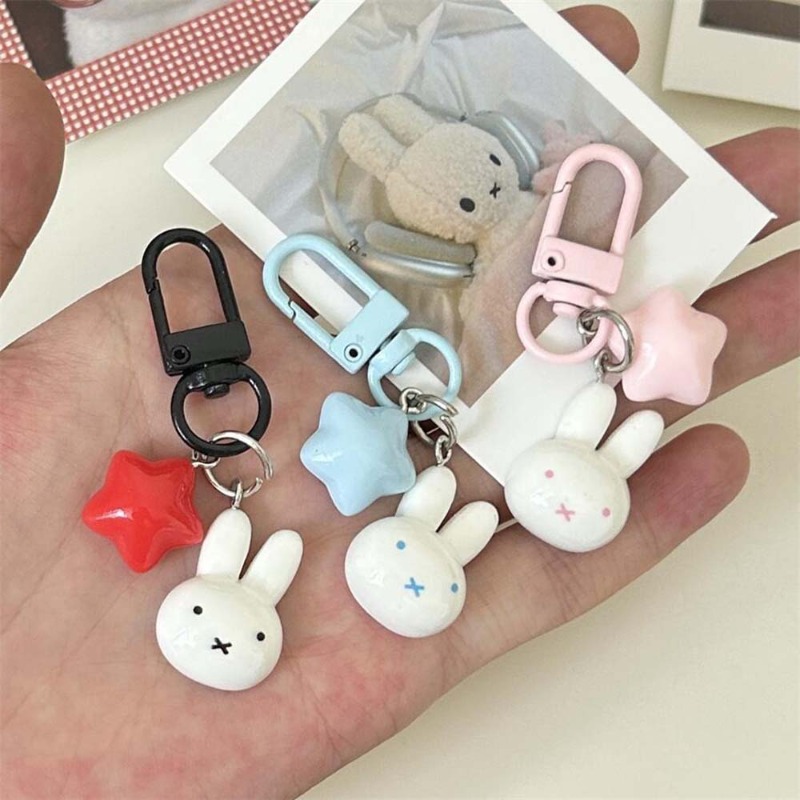 Kawaii Miffy Keychain Cute Rab - Car Accessories Parts 评论和价格
