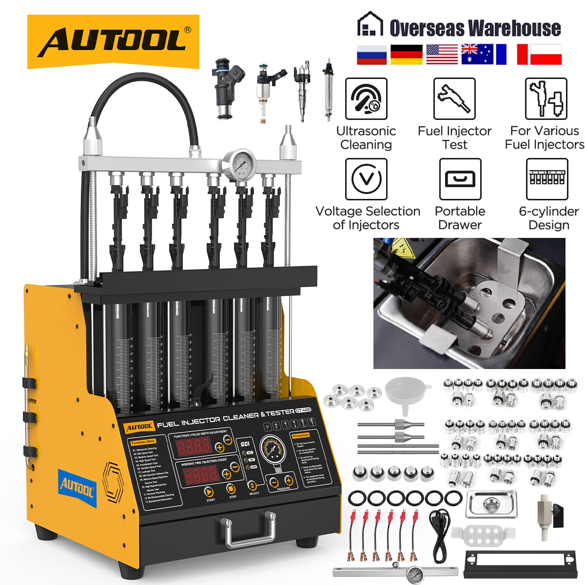 AUTOOL CT400 GDI EFI FEI Piezo - Fuel Injector Cleaner 评论和价格